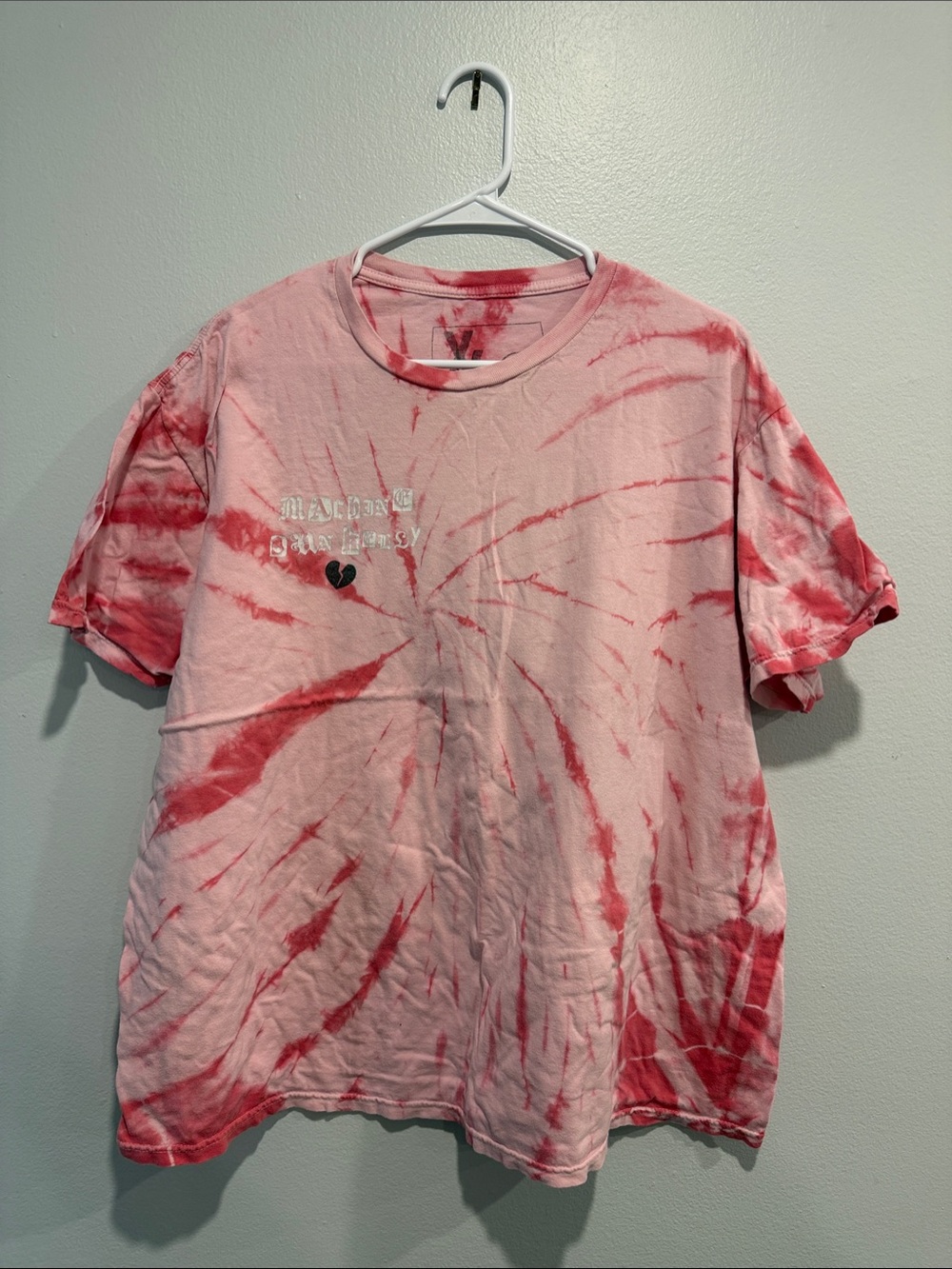 Machine Gun Kelly Bloody Valentine Pink Tie-Dye Band Graphic T-Shirt